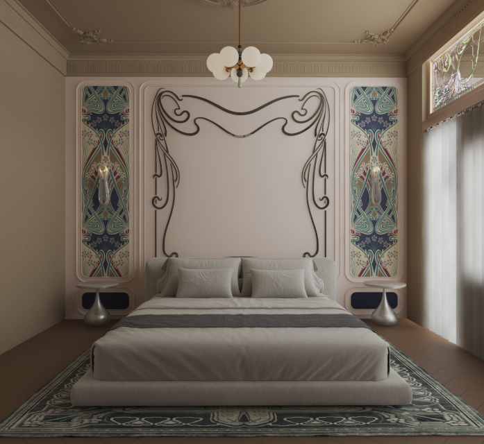 Bedroom Nouveau Design Visualization