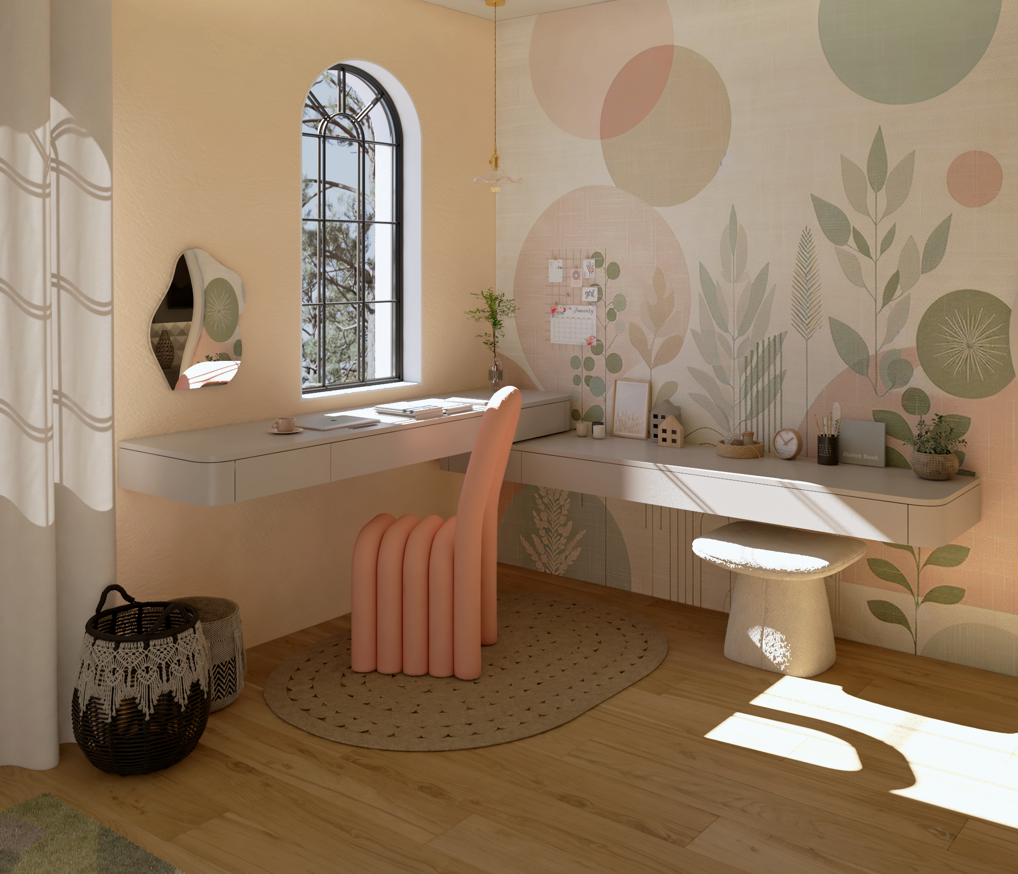 Girl Bedroom Design Visualization